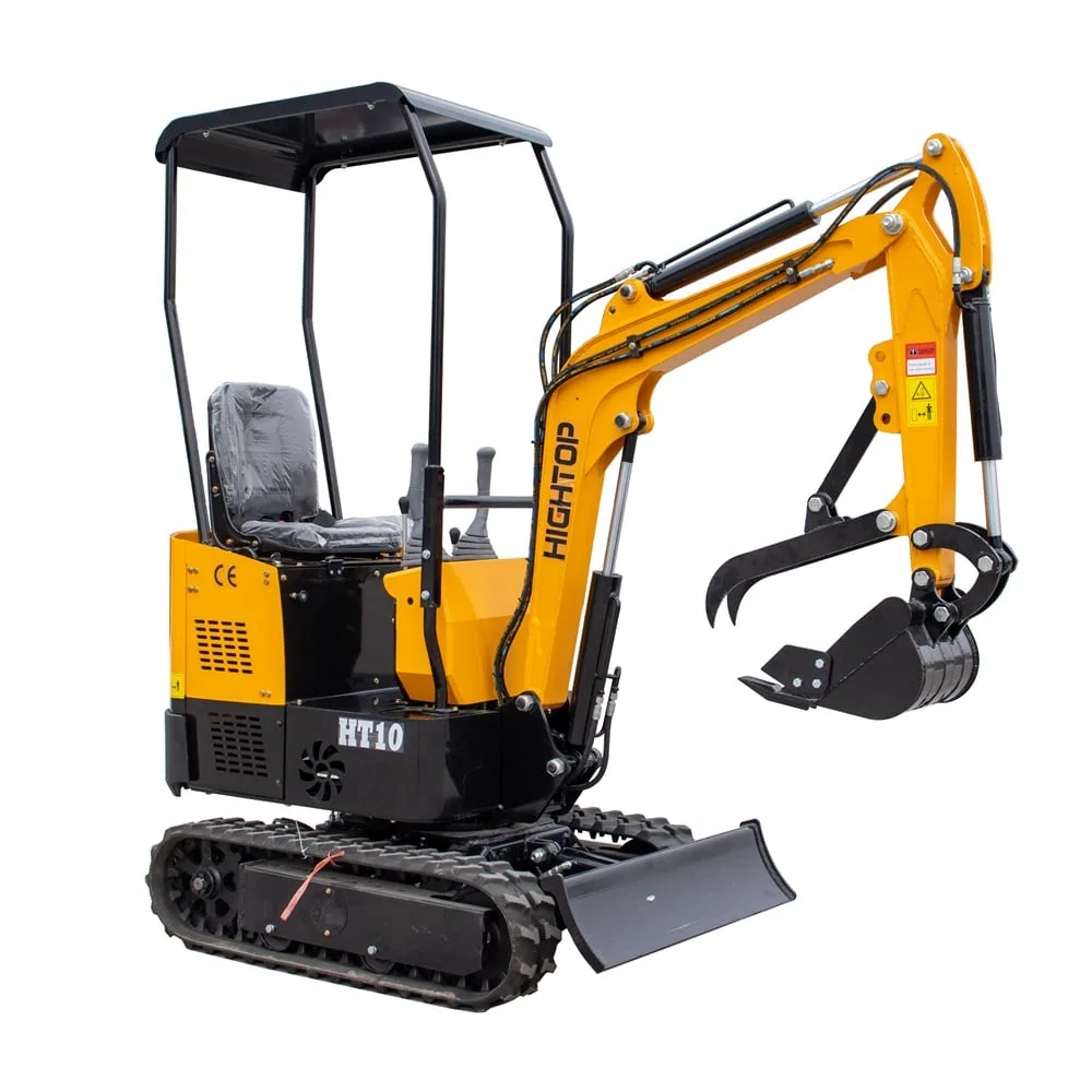 Yellow HIGHTOP HT10B mini excavator